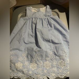 Bonnie Jean Blue and White Striped Dress